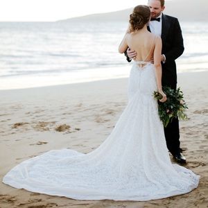 Berta 15-110 Bridal Wedding Dress 40 4 Ivory